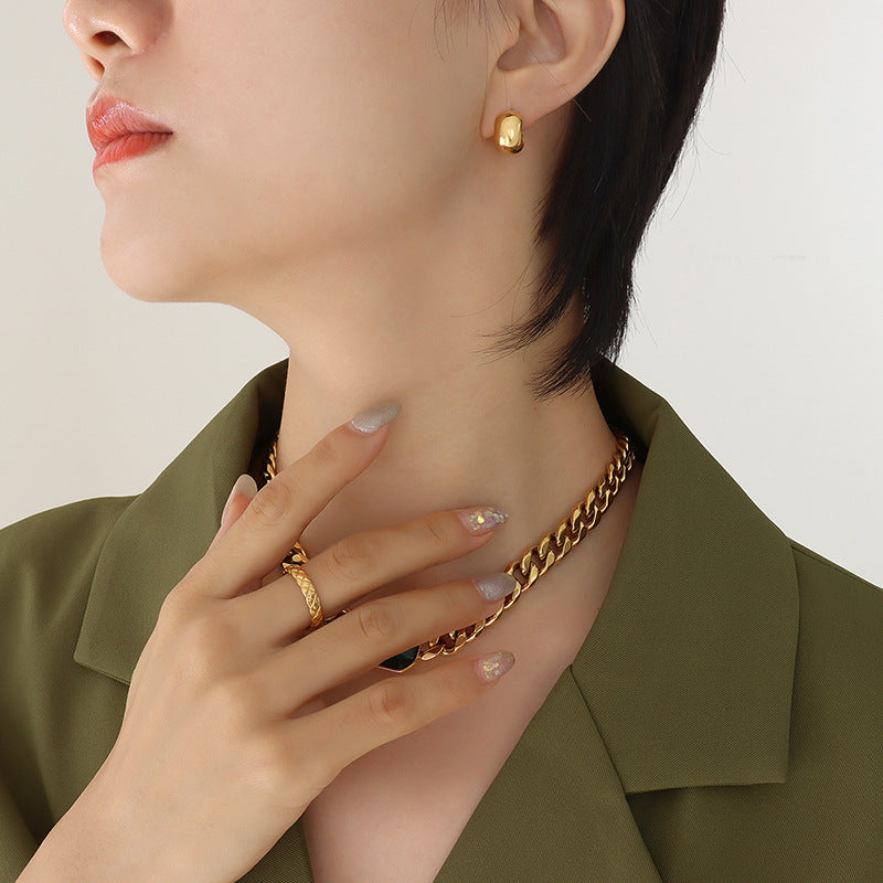 Golden Titan Curve Earrings - Everyday Genie Collection