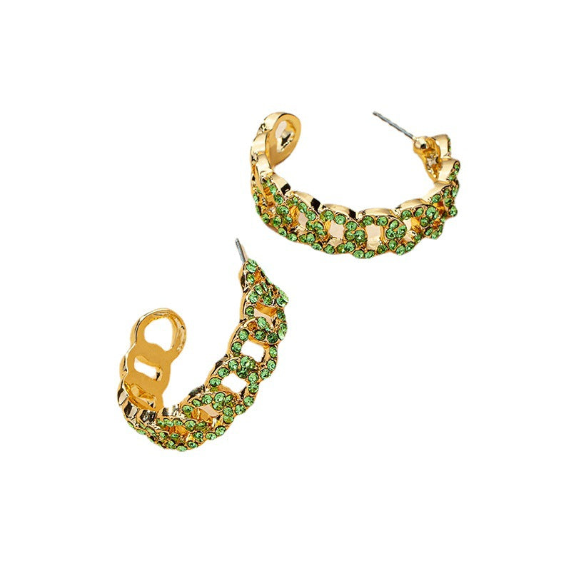 Exaggerated Personality Chain Buckles Earrings - Vienna Verve Collection