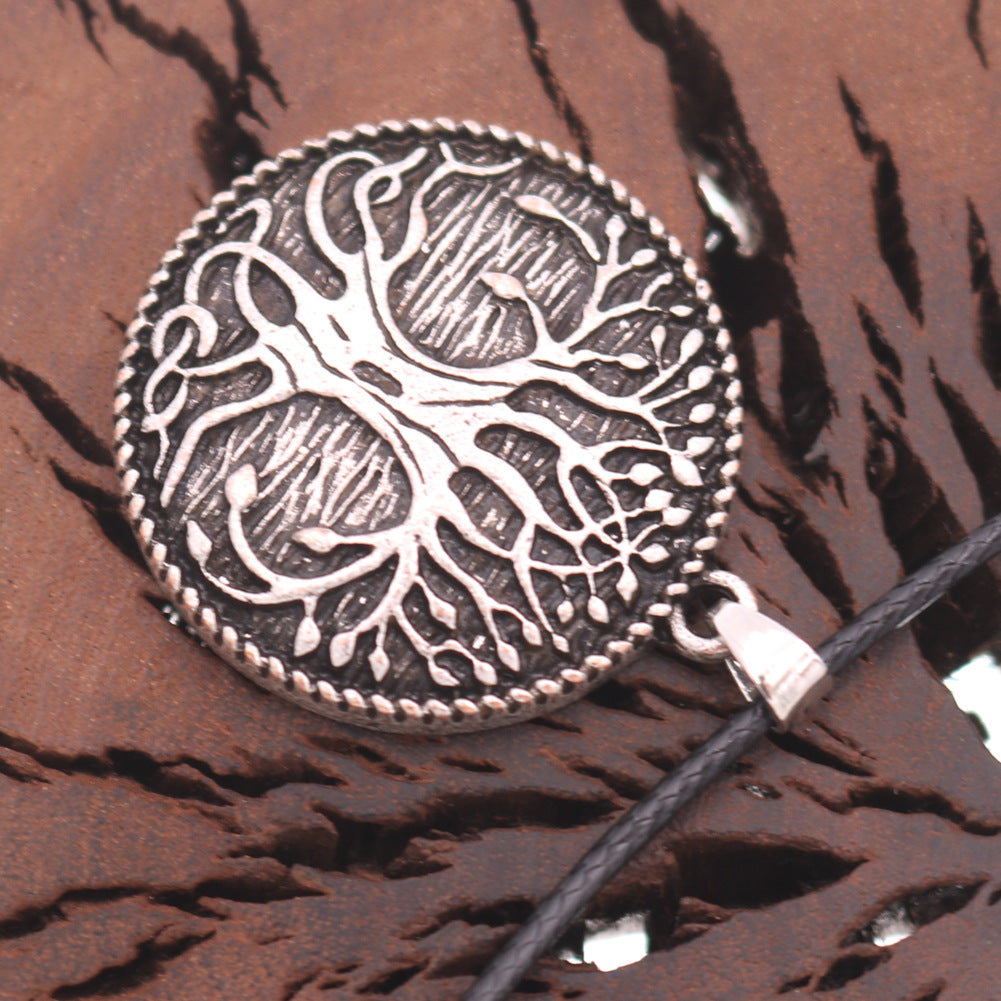 Viking Tree of Life Circular Necklace - Norse Legacy Collection