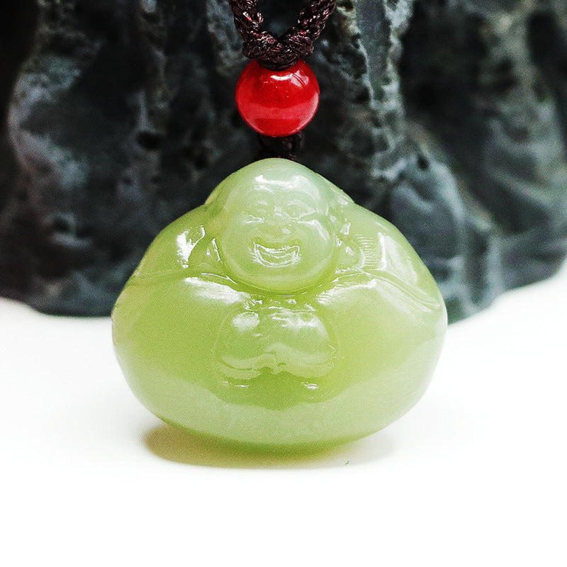 Maitreya Buddha Jade Jewelry Pendant crafted from Hotan Jade