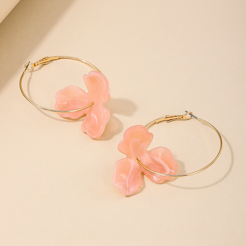 Fairy Garden Acrylic Flower Statement Earrings for Women