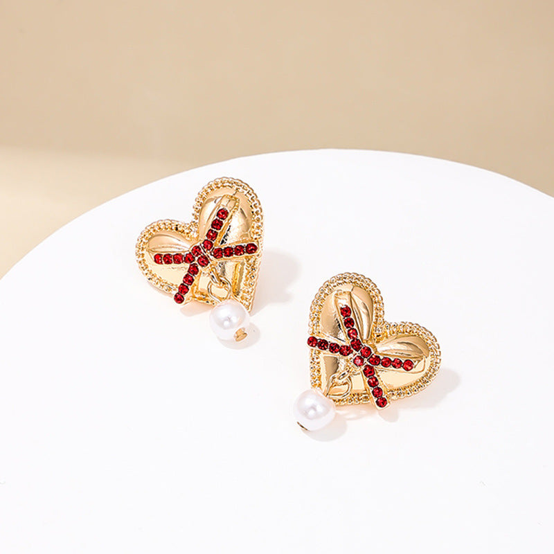 European and American Love Bow Earrings - Vienna Verve Collection