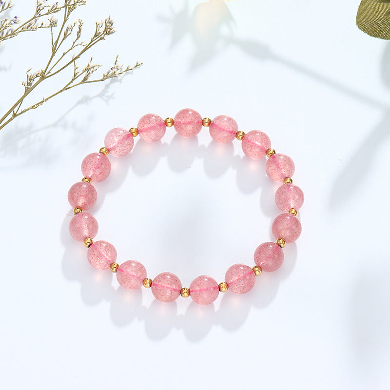 Peach Blossom Crystal Bracelet - Sterling Silver Jewelry Collection