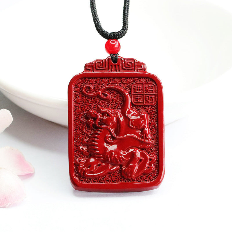 Cinnabar Pendant Purple Gold Sand Kirin Pendant