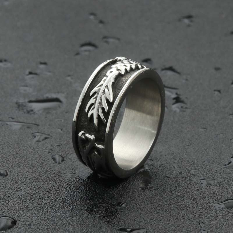 Titanium Steel Dragon Ring for Men - Retro Punk Animal Jewelry