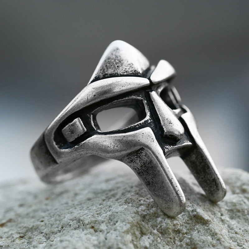 Customizable Retro Titanium Steel Ring for Men - Unique European and American Design, Perfect for Wholesale