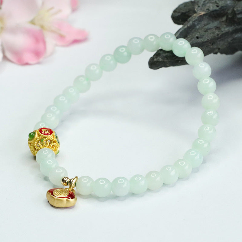 Jade Bracelets with Sterling Silver and Palace Style