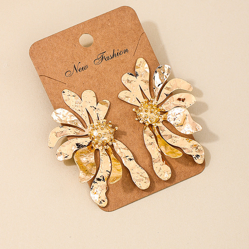 Ice Blossom Exaggerated Earrings - Vienna Verve Collection