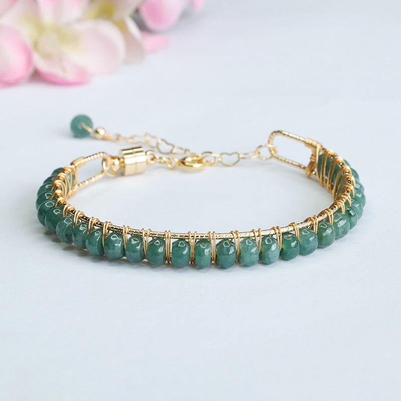 Jade Stone Beaded Abacus Bracelet