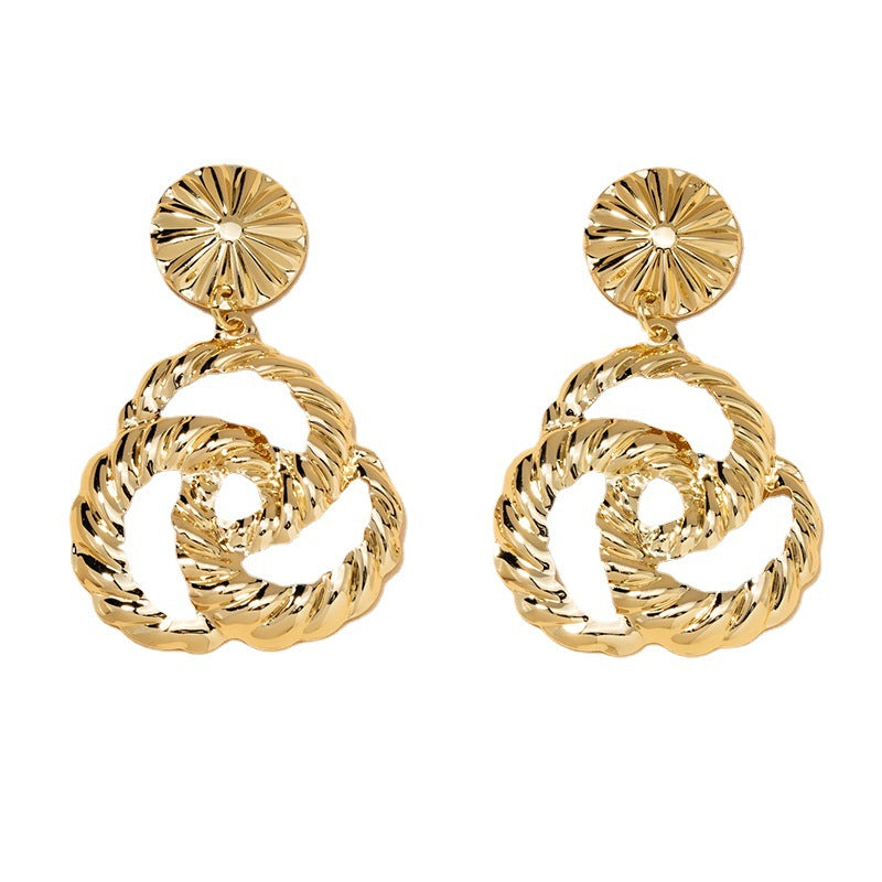 Metallic Verve Earrings - European & American Influence