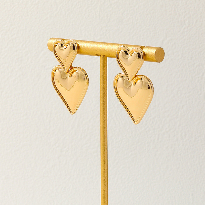 Chic Metal Love Earrings - Vienna Verve Collection