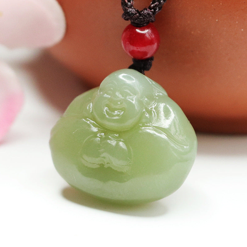 Maitreya Buddha Jade Jewelry Pendant crafted from Hotan Jade