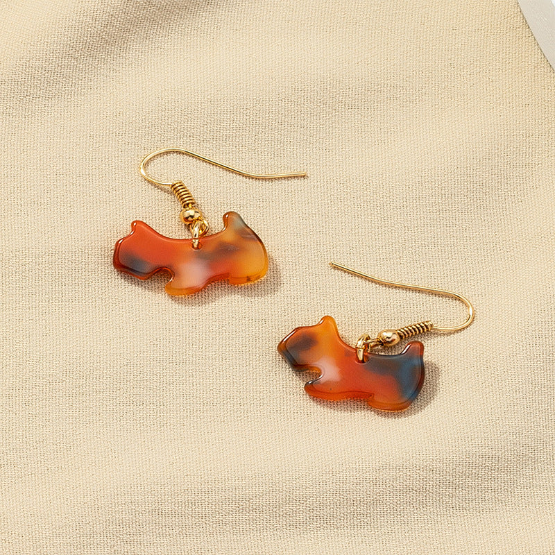 Playful Feline Asymmetric Earrings - Retro Design with a Twist