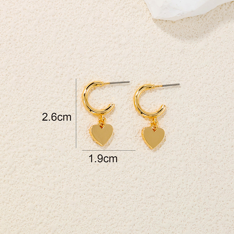 Chic Metal Love Earrings with Unique Design