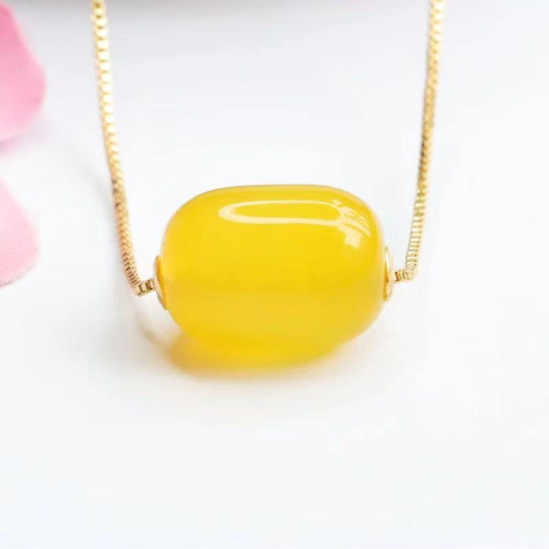 Golden Chalcedony Pendant Necklace from Fortune's Favor Collection