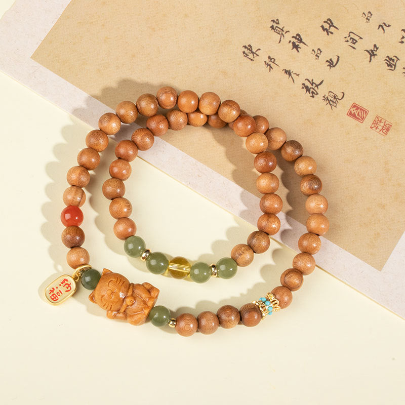 Elegant Sandalwood Sterling Silver Bracelet from Fortune's Favor Collection