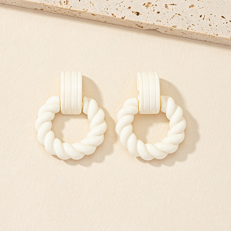 Exaggerated Personality French Twist Braided Earrings - Vienna Verve Collection