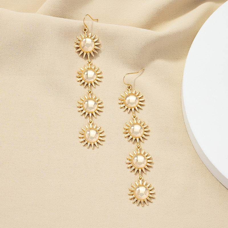 Exaggerated Sunflower Earrings - Vienna Verve Collection