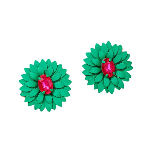 Elegant Vienna Verve Metal Flower Earrings for Women