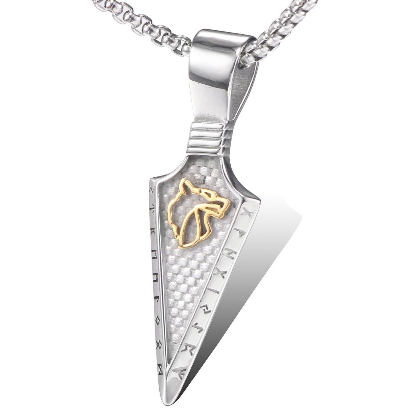 Men's Retro Arrow Pendant in Titanium Steel - Stylish European and American Fashion Jewelry