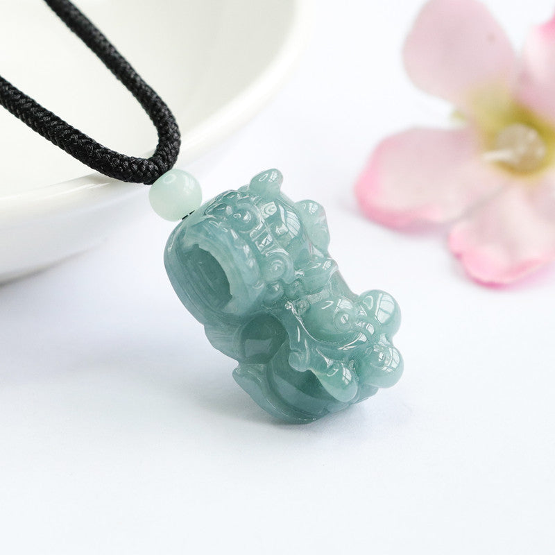 Guardian Pixiu Sterling Silver Jade Pendant