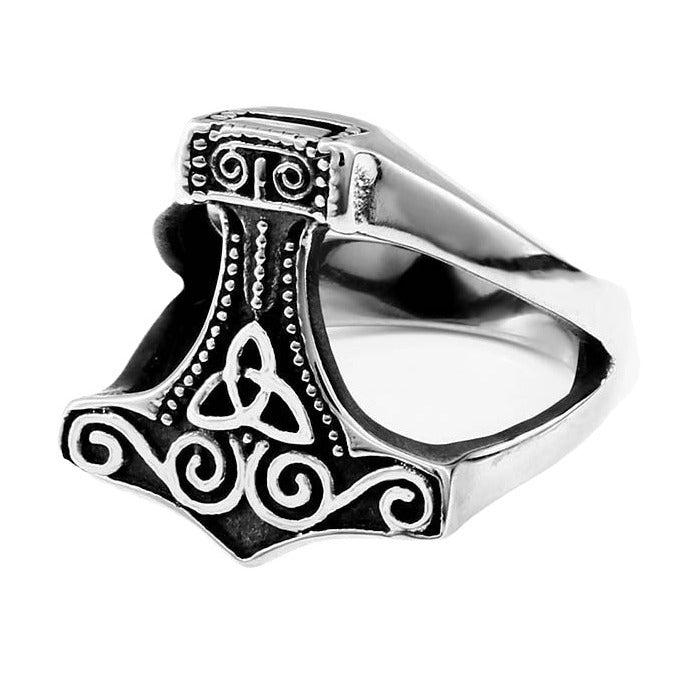 Men's Celtic Knot Stainless Steel Viking Ring - Wholesale Viking Jewelry for Modern Warriors