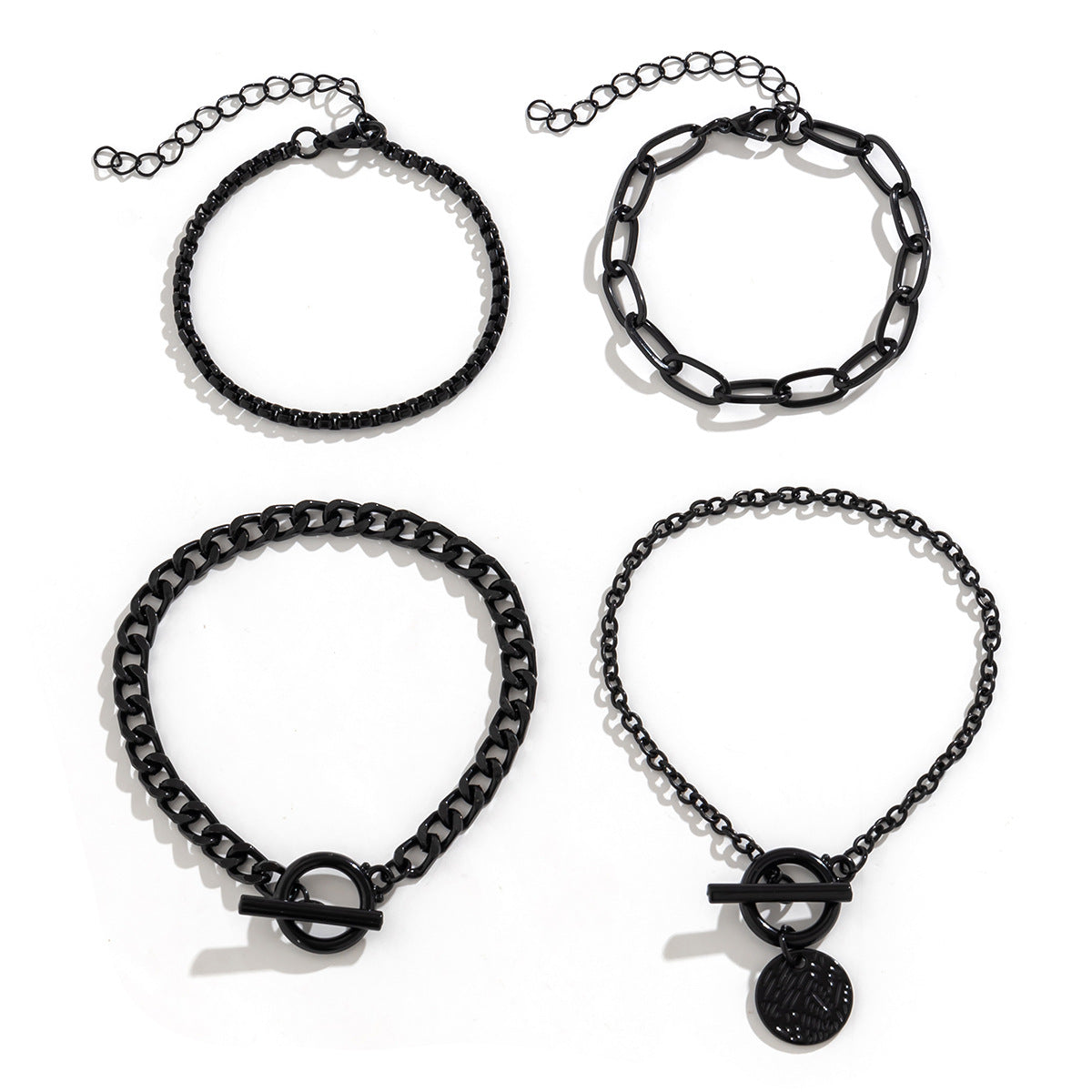 Retro Cross-border Black Halloween Coin Pendant Bracelet Set with a Sweet Twist