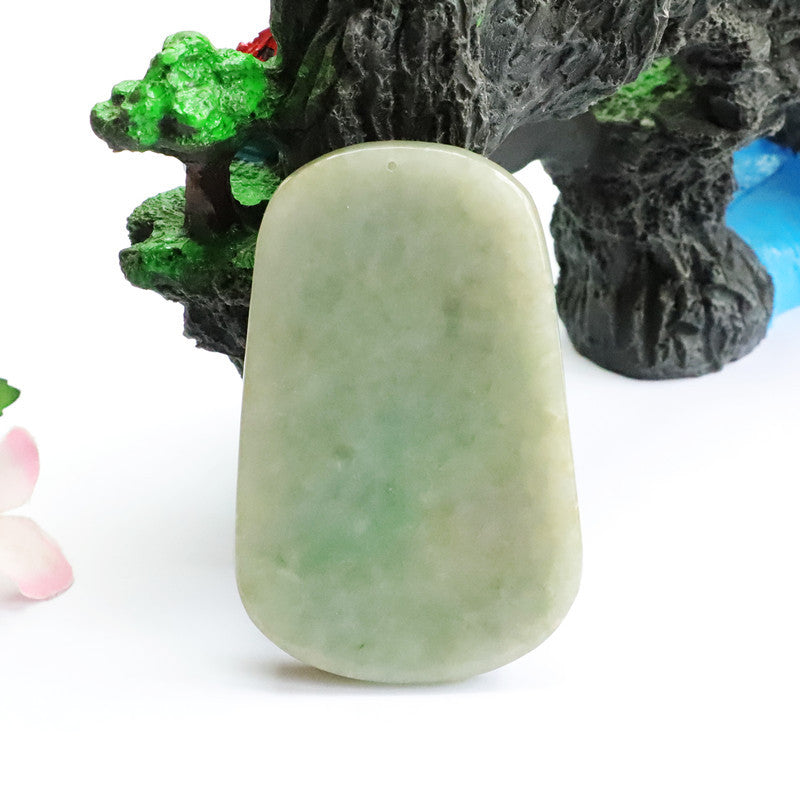 Myanmar Jade Landscape Sculptured Pendant Offering Fortune's Favor