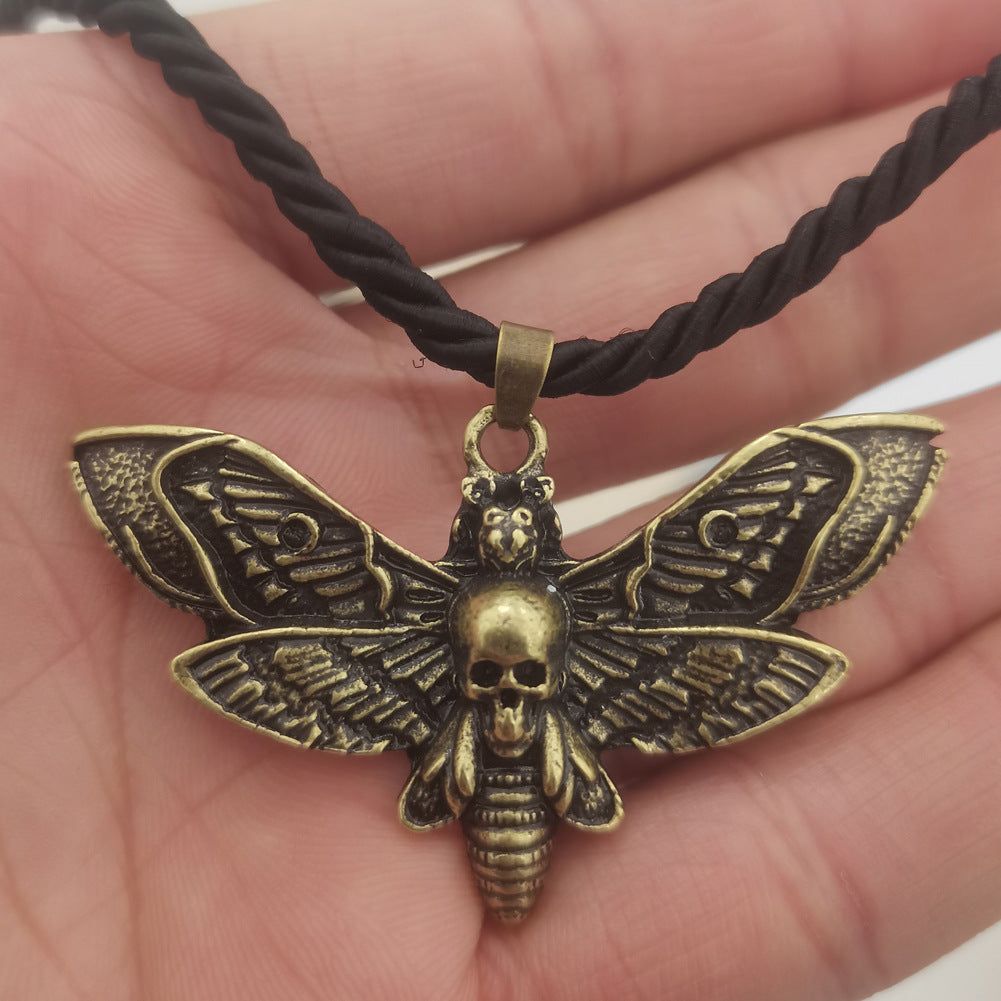 Moth Metal Necklace with Norse Legacy Design for Men - Exclusive Jewelry Piece