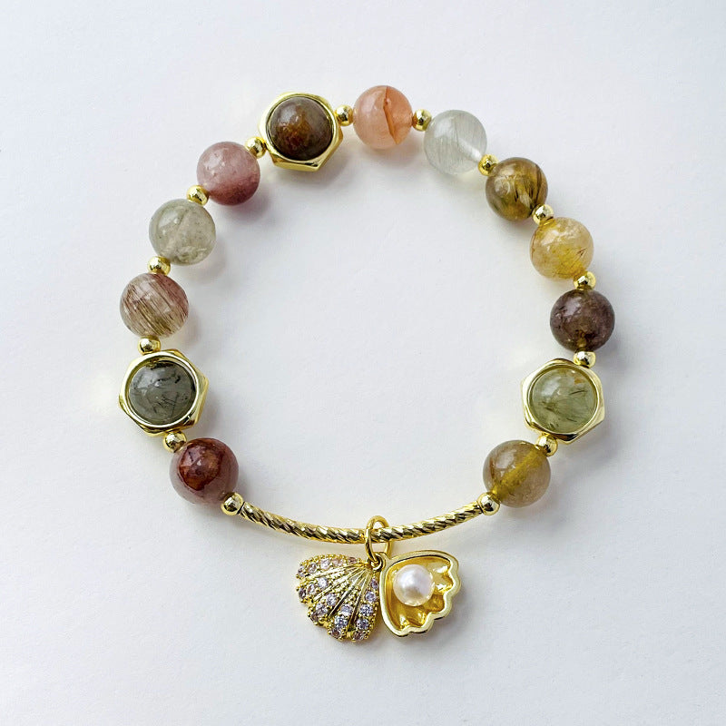 Vibrant Rainbow Crystal Bracelet with Sterling Silver Details and Fortune's Favor Collection