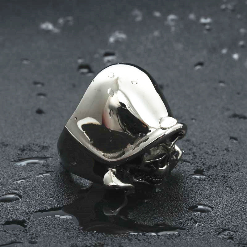 Titanium Steel Punk Skull Ring for Men - Retro Domineering Design from Manufacturer