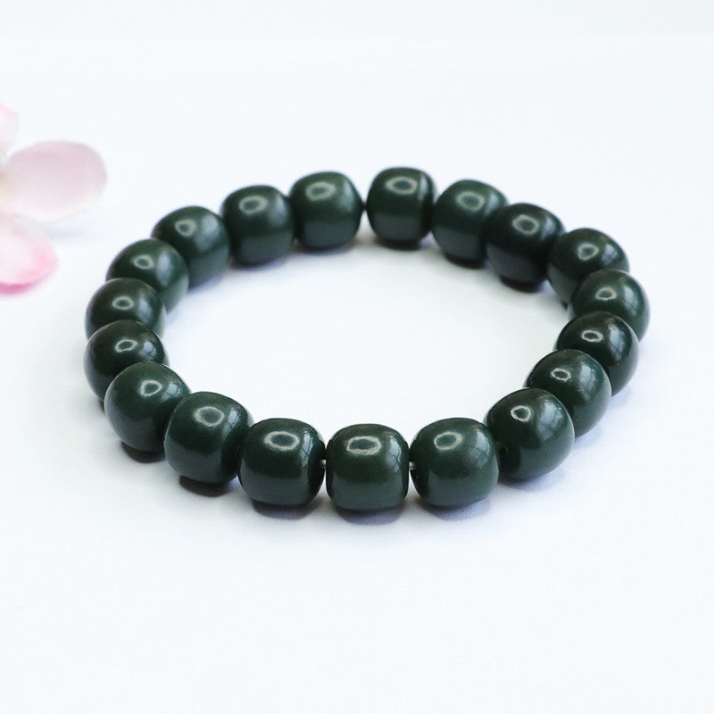 Handcrafted Sterling Silver Jade Bracelet