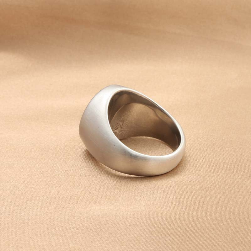 Retro Titanium Steel Epoxy Ring for Men - Trendy Stainless Steel Accessory Direct from Manufacturer