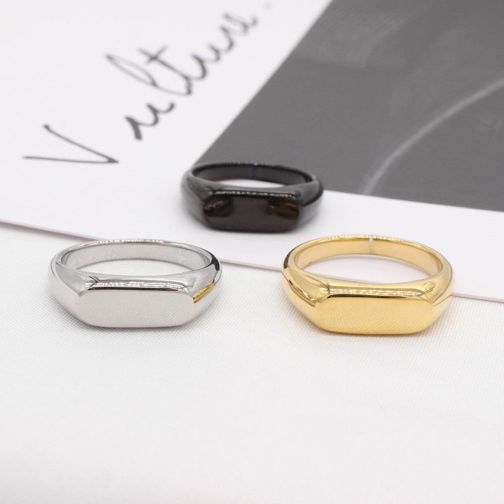 Fashionable Minimalist Titanium Steel Ring for Men and Women