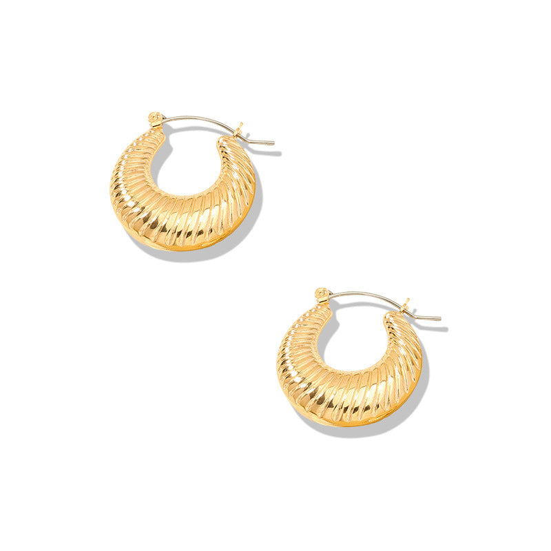 Retro Chic Vienna Verve Metal Earrings - Trendy Minimalist Design