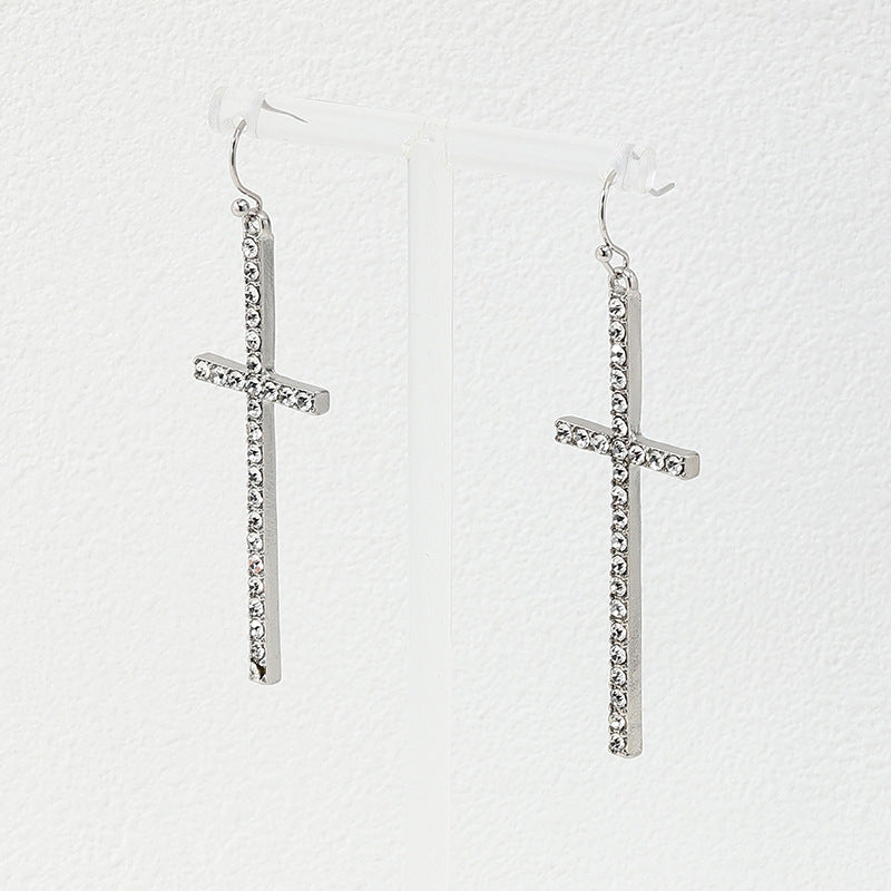 Chic Metal Cross Earrings - Vienna Verve Collection