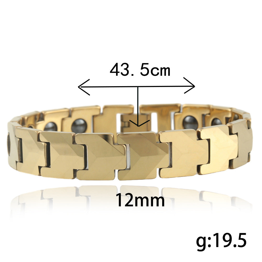 Personalized Punk-Inspired Tungsten Steel Bracelet for Unisex Fashion Enthusiasts