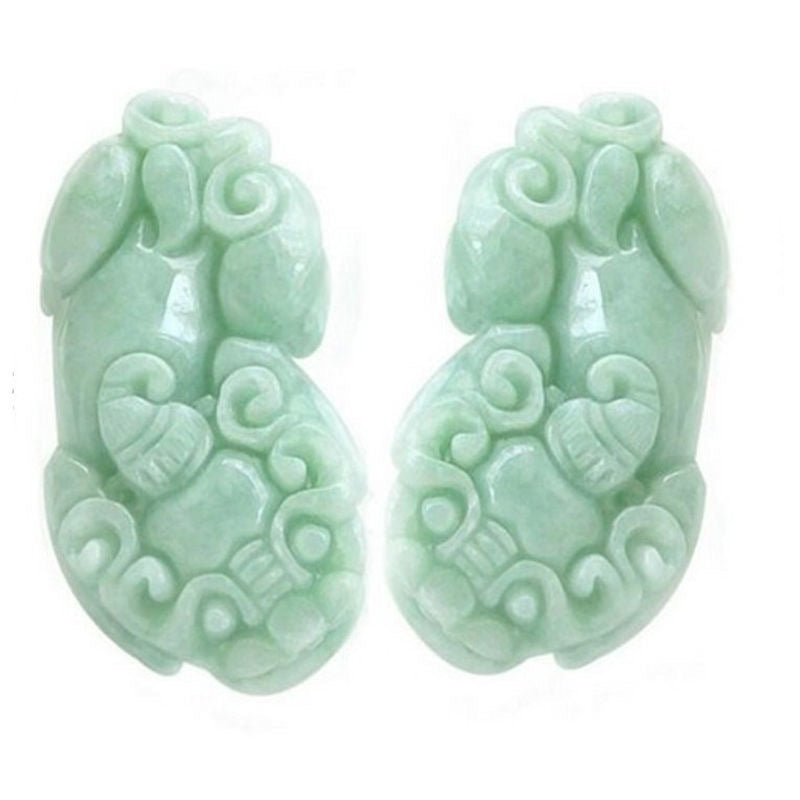 Fortune's Blessing Jade Pixiu Pendant in Sterling Silver