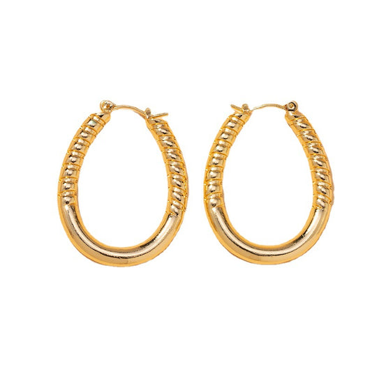 Metallic Glamour Statement Earrings - Vienna Verve Collection