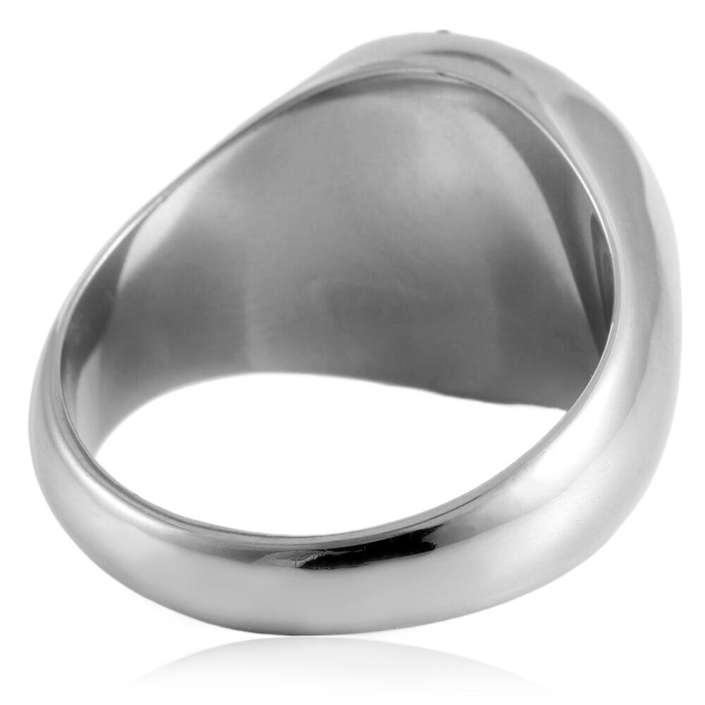 Trendy Multi-Color Gemstone Titanium Steel Ring for Men and Women - Retro Punk Style