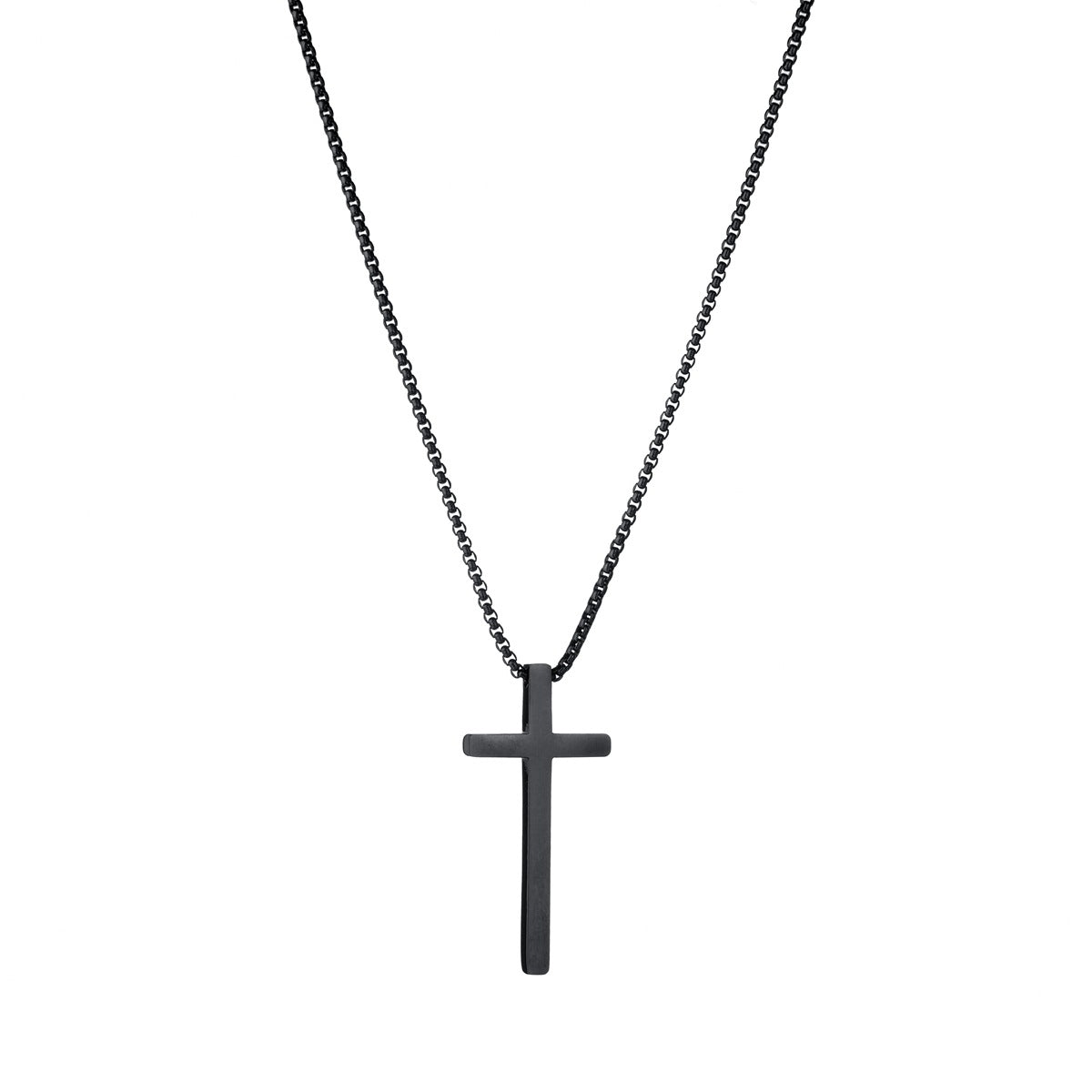 European and American Style Men's Stainless Steel Cross Necklace - Planderful Collection, Everyday Genie - Factory Wholesale