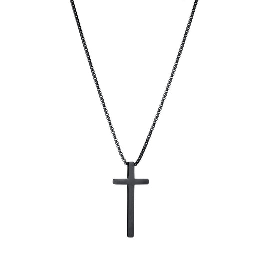 European and American Style Men's Stainless Steel Cross Necklace - Planderful Collection, Everyday Genie - Factory Wholesale