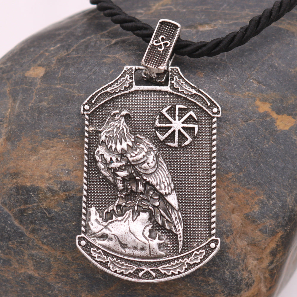 Viking Odin Eagle Metal Necklace - Norse Legacy Collection