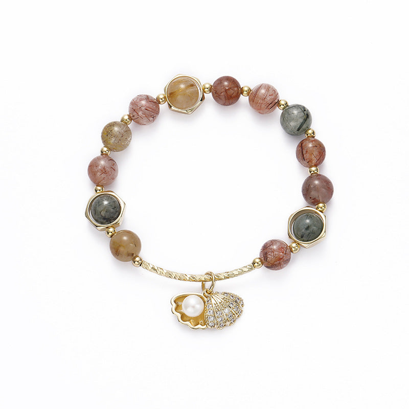 Vibrant Rainbow Crystal Bracelet with Sterling Silver Details and Fortune's Favor Collection