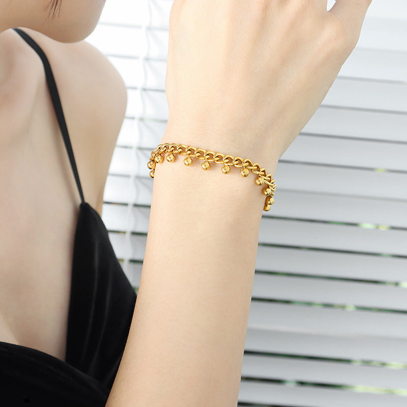 Stylish 18K Gold Plated Cuban Chain Bracelet for Trendy Jewelry Enthusiasts