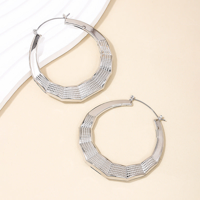 Exaggerated Geometry Circle Earrings - Vienna Verve Collection