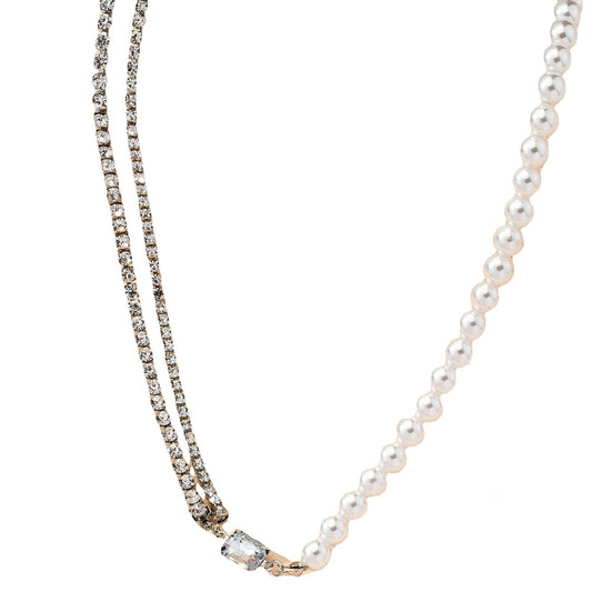 Chic Pearl Necklace with Cross-Border Charm