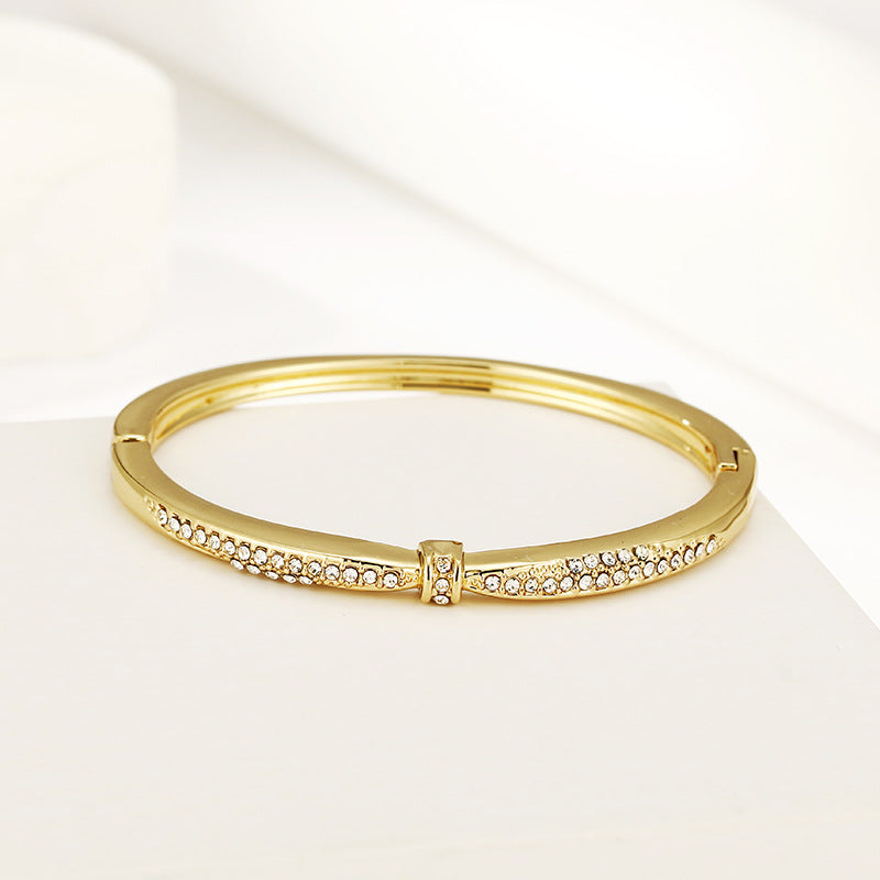 Gold Plated Simple Thin Bracelet for Women