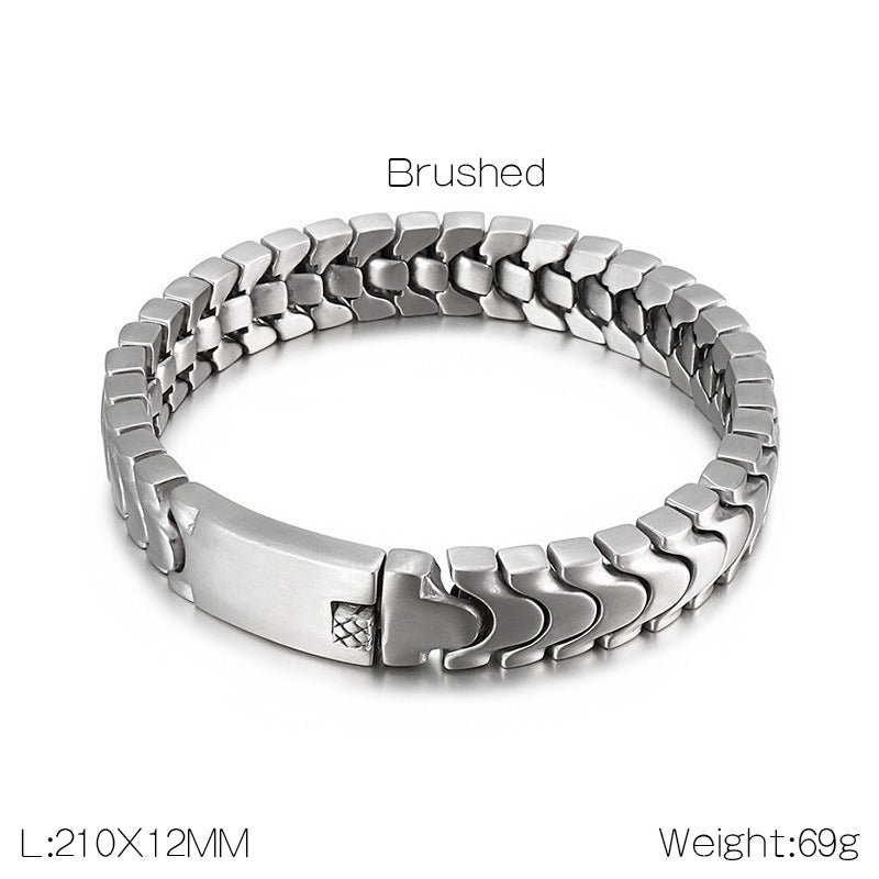 Stylish Minimalist Titanium Steel Men's Bracelet Inspired by Japanese and Korean Design