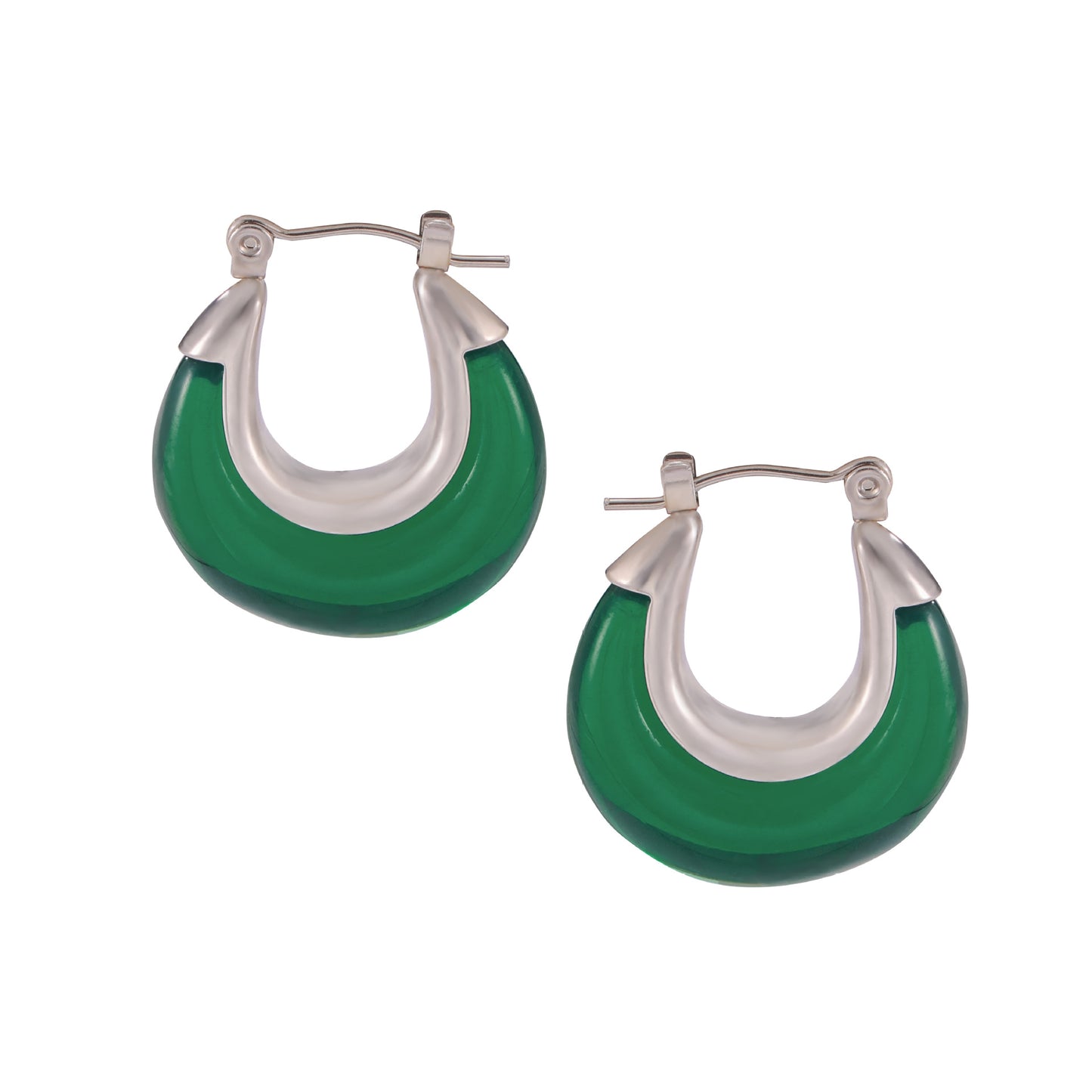 Exaggerated Retro U-Shaped Gold Plated Earrings - Women's Fashion Jewelry